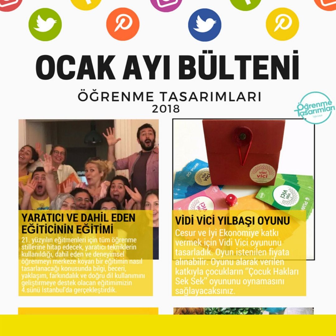 Öğrenme Tasarımları Ocak Ayı Bülteni